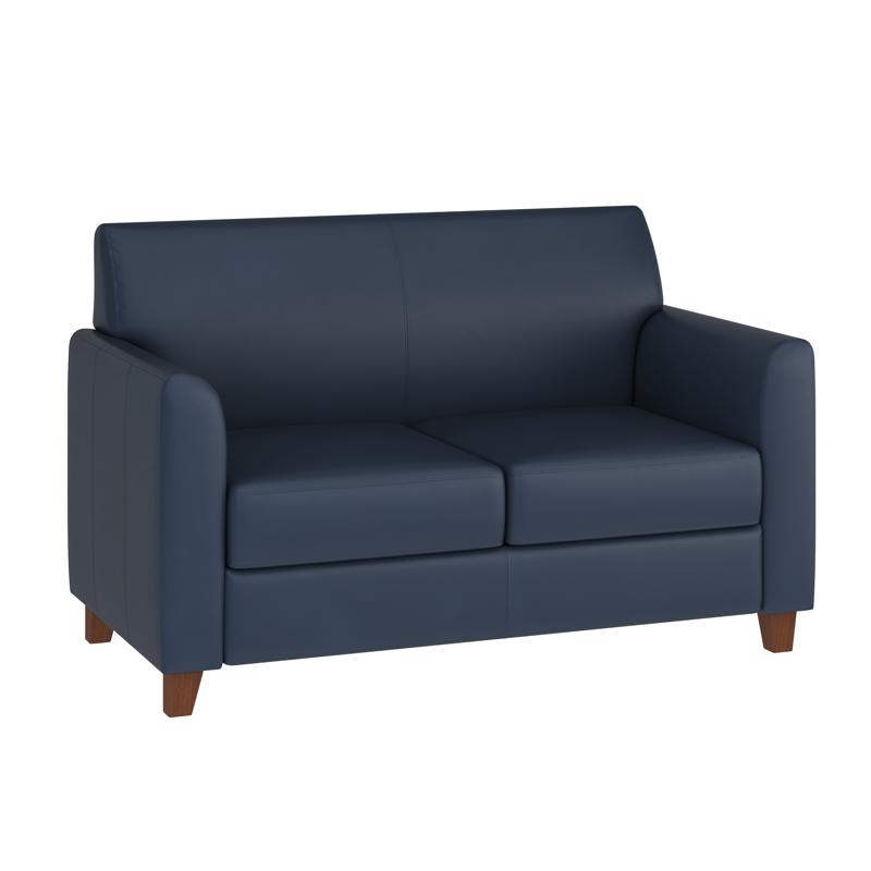flash furniture HERCULES Diplomat Series Navy LeatherSoft Loveseat