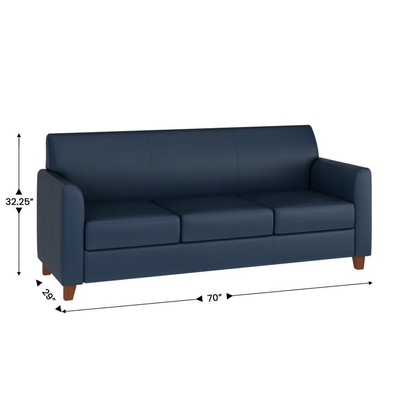 Flash Furniture HERCULES Diplomat Series Reception Set In Navy LeatherSoft