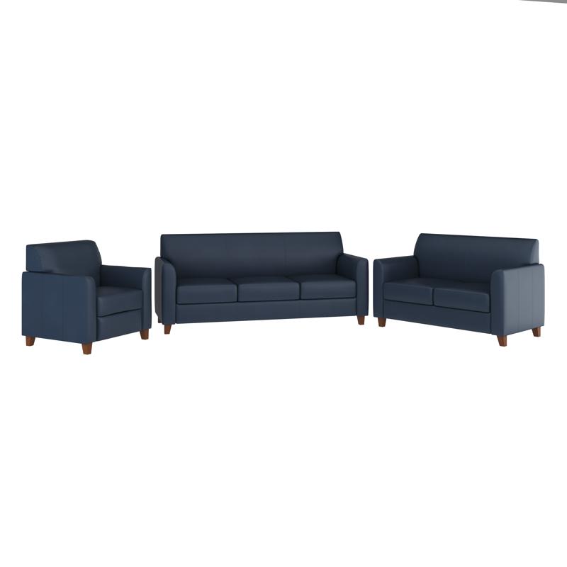 flash furniture HERCULES Diplomat Series Reception Set in Navy LeatherSoft