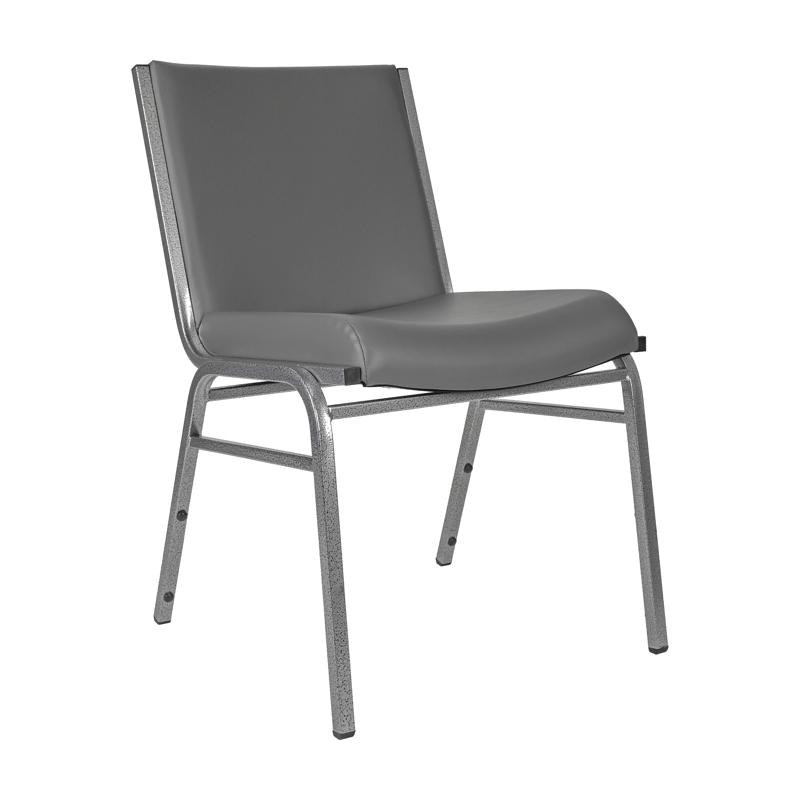Flash Furniture HERCULES Heavy Duty Gray Vinyl Stack Chair