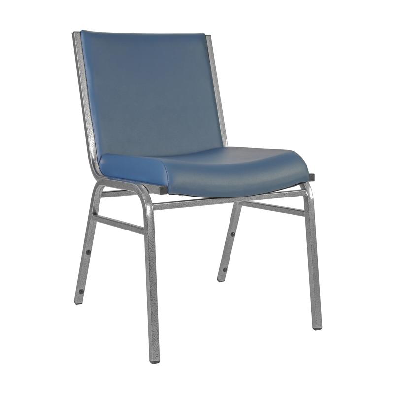 Flash Furniture HERCULES Heavy Duty Navy Vinyl Stack Chair