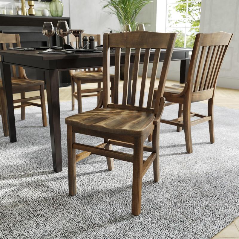 flash furniture HERCULES School House Back Antique Copper Wood Restaurant Chair