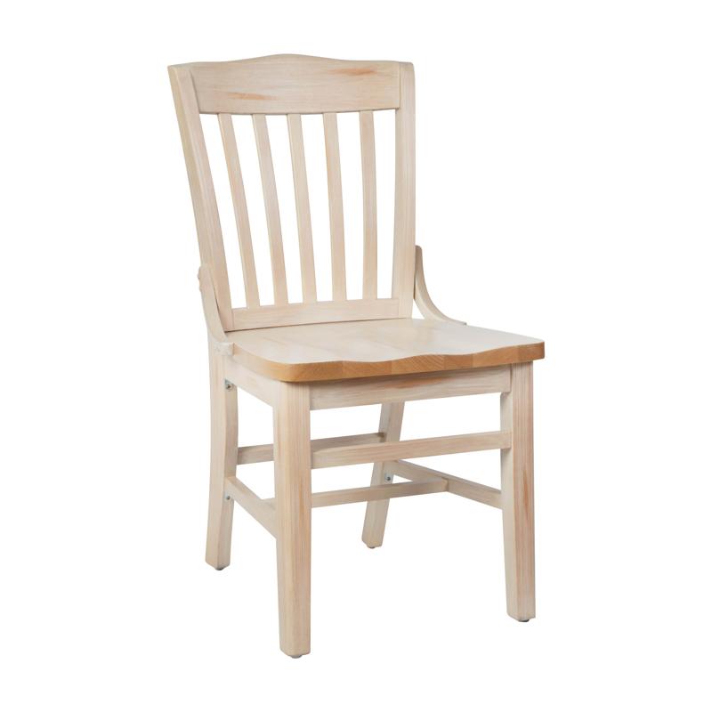 Flash Furniture HERCULES School House Back Antique White Wood Restaurant Chair