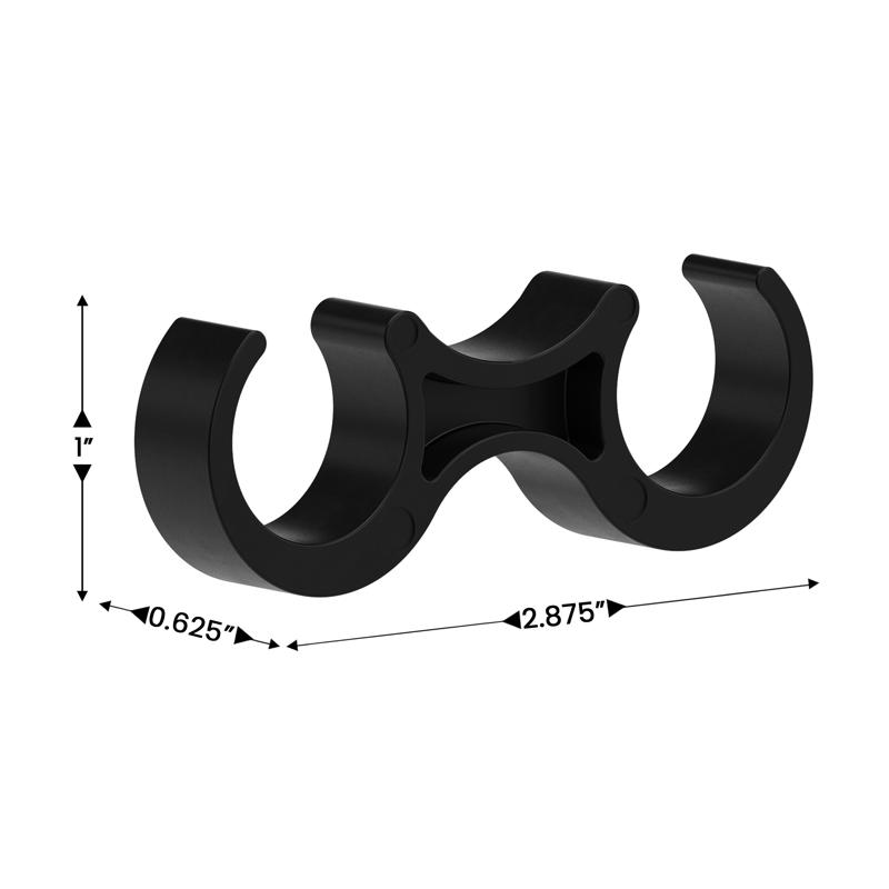 Flash Furniture Lowe Black Wide Plastic Ganging Clips - Set Of 2