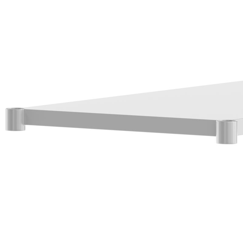 Flash Furniture Woodford Galvanized Under Shelf For Prep And Work Tables - Adjustable Lower Shelf For 24" X 72" Stainless Steel Tables