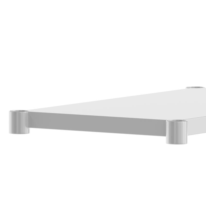 Flash Furniture Woodford Galvanized Under Shelf For Prep And Work Tables - Adjustable Lower Shelf For 30" X 48" Stainless Steel Tables