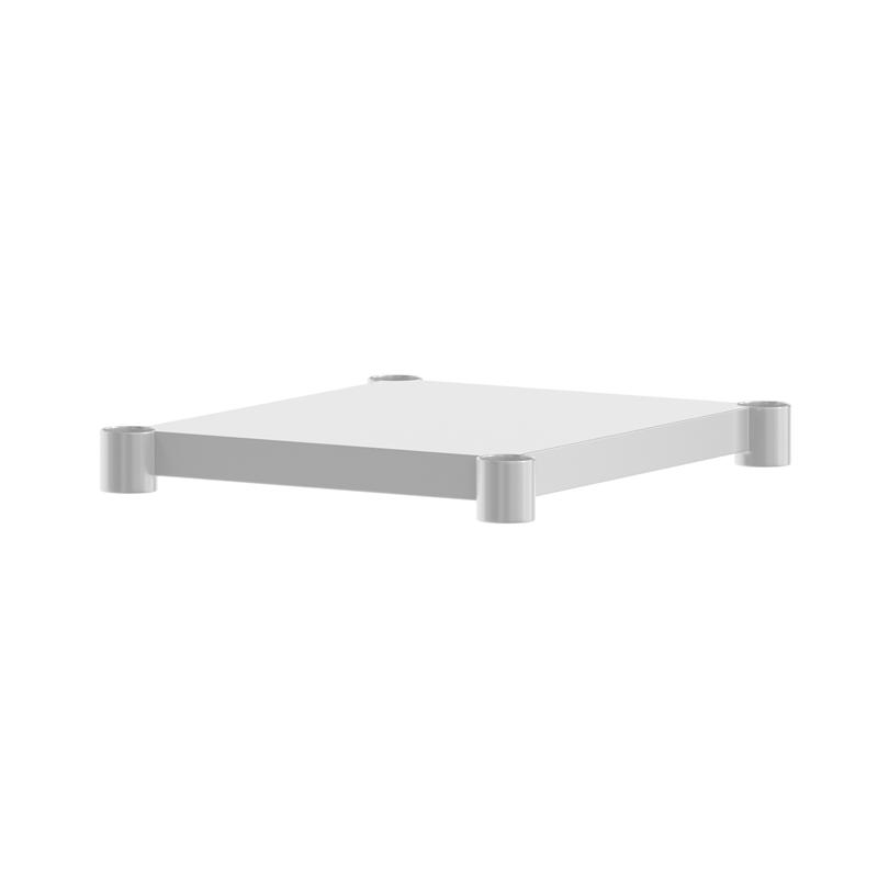 flash furniture Woodford Galvanized Under Shelf for Prep and Work Tables - Adjustable Lower Shelf for 24" x 18" Stainless Steel Tables