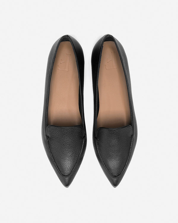 Flattered Alex Grained Leather Black