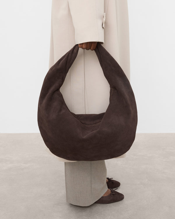 Flattered Alva Shoulder Bag Suede Chocolate