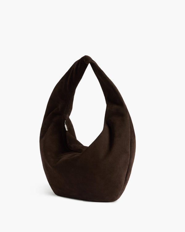 Flattered Alva Shoulder Bag Suede Chocolate