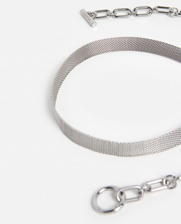 Flattered Antonia Belt Metal Pearl Grey