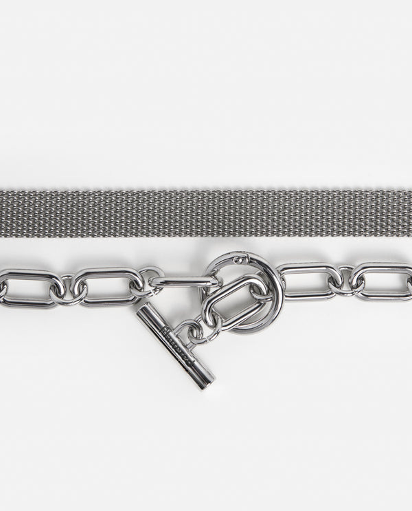 Flattered Antonia Belt Metal Pearl Grey