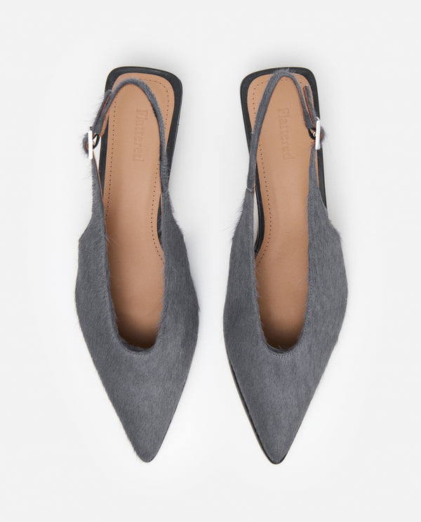 Flattered Avalon Leather Hair Stone Grey