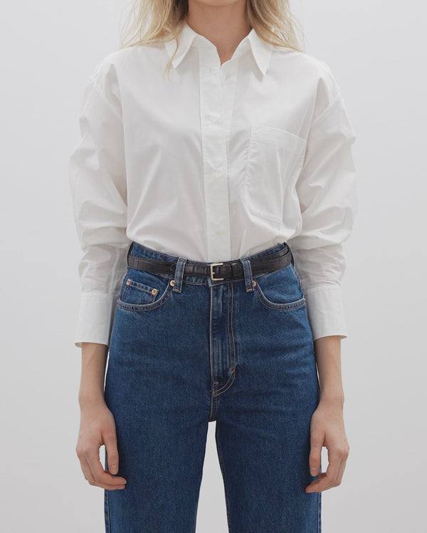 Flattered Barbara Belt Leather Black Croco