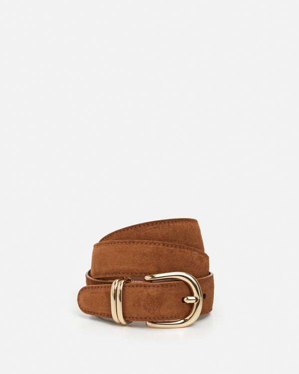 flattered Beatrice Belt Suede Bourbon