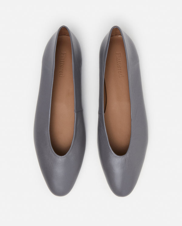 Flattered Belinda Leather Stone Grey