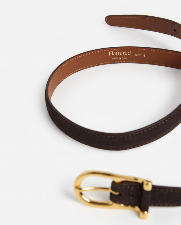 Flattered Betty Belt Suede Chocolate