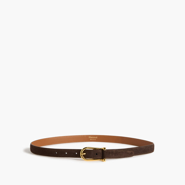 flattered Betty Belt Suede Chocolate