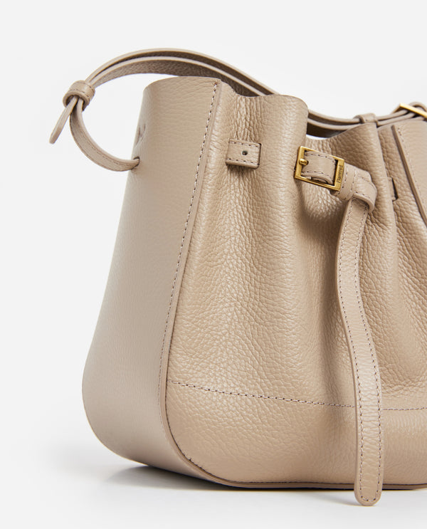 Flattered Bo Mini Bucket Leather Taupe
