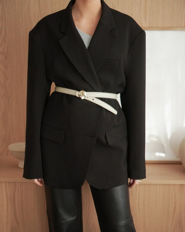 Flattered Brie Belt Leather Black