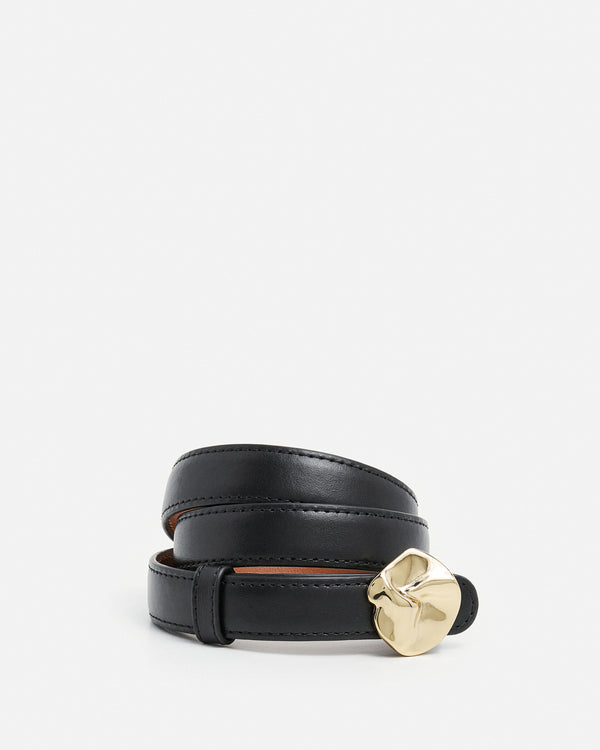 flattered Brie Belt Leather Black