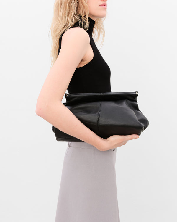 Flattered Clay Clutch Leather Black