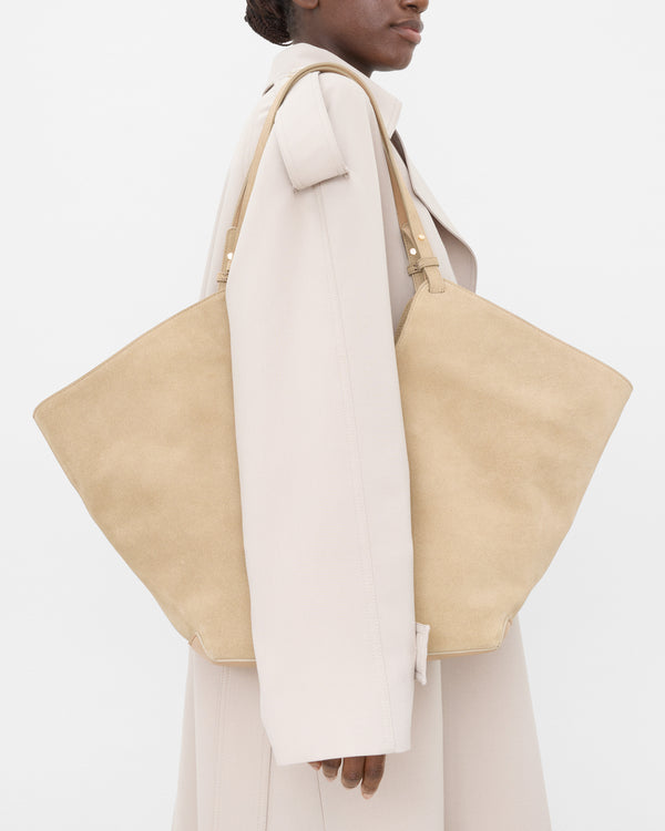Flattered Dahlia Tote Bag Suede Sand