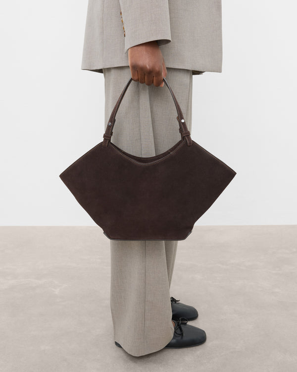 Flattered Dilba Mini Tote Bag Suede Chocolate