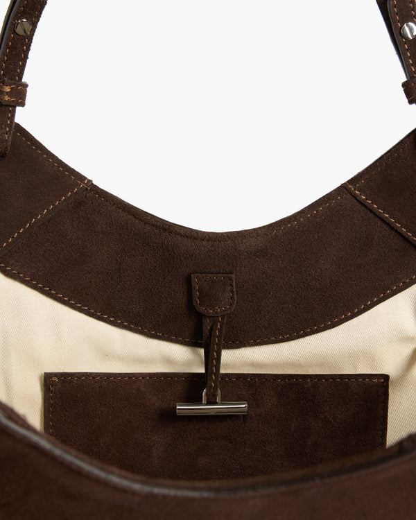 Flattered Dilba Mini Tote Bag Suede Chocolate