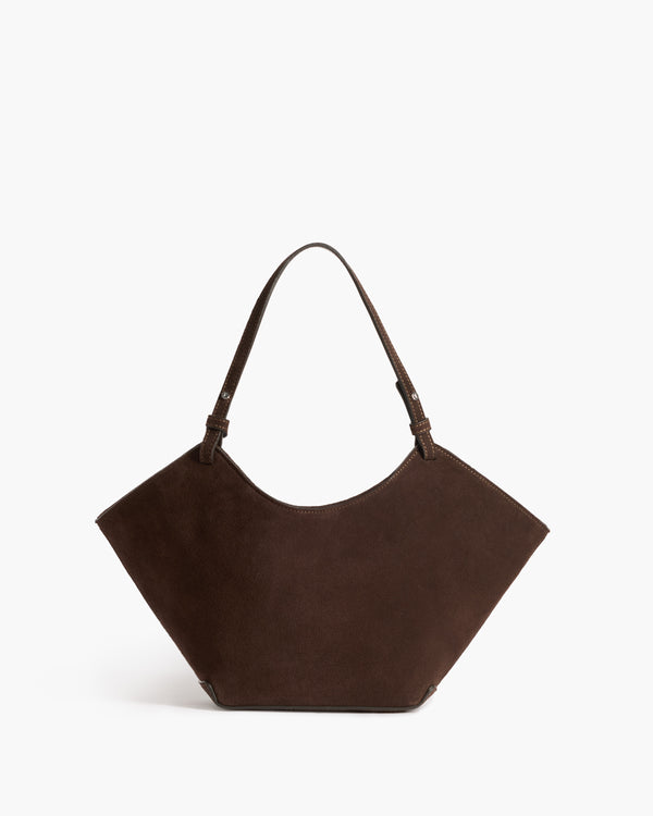 flattered Dilba Mini Tote Bag Suede Chocolate