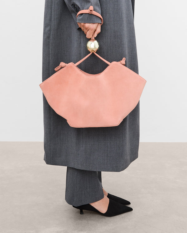 Flattered Donia Mini Handbag Suede Blush Pink
