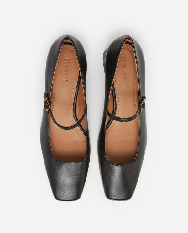 Flattered Evan Leather Black