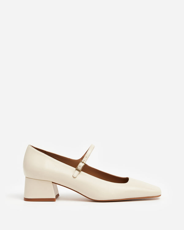 flattered Evan Leather Vanilla