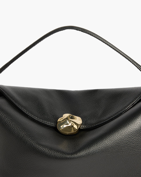 Flattered Hanna Grande Bag Grained Leather Black
