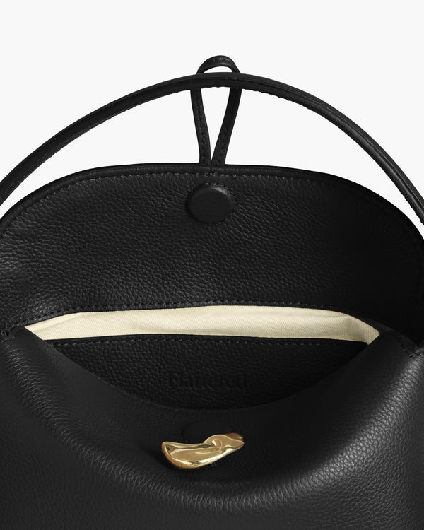 Flattered Hanna Mini Bag Grained Leather Black