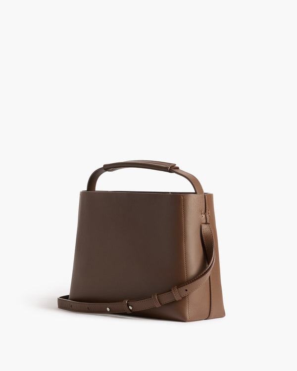 Flattered Hedda Grande Handbag Leather Chocolate