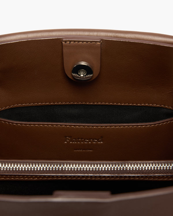 Flattered Hedda Grande Handbag Leather Chocolate