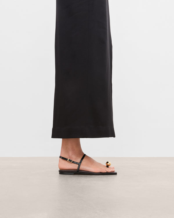 Flattered Idris Leather Snake Black