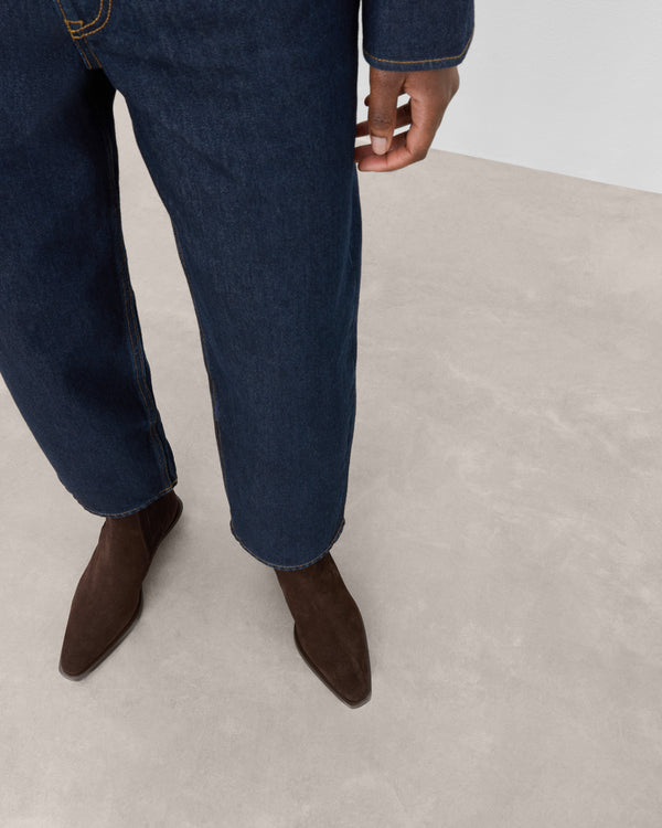 Flattered Indigo Suede Chocolate