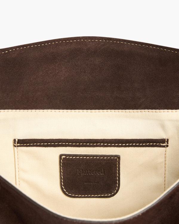 Flattered Ivy Cross Shoulder Bag Suede Chocolate