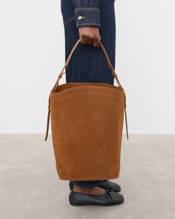 Flattered Joyce Handbag Suede Bourbon