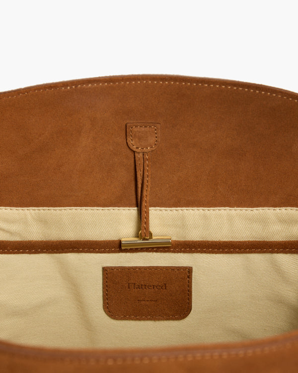 Flattered Joyce Handbag Suede Bourbon