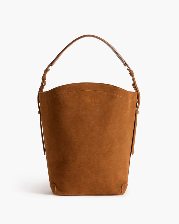 flattered Joyce Handbag Suede Bourbon