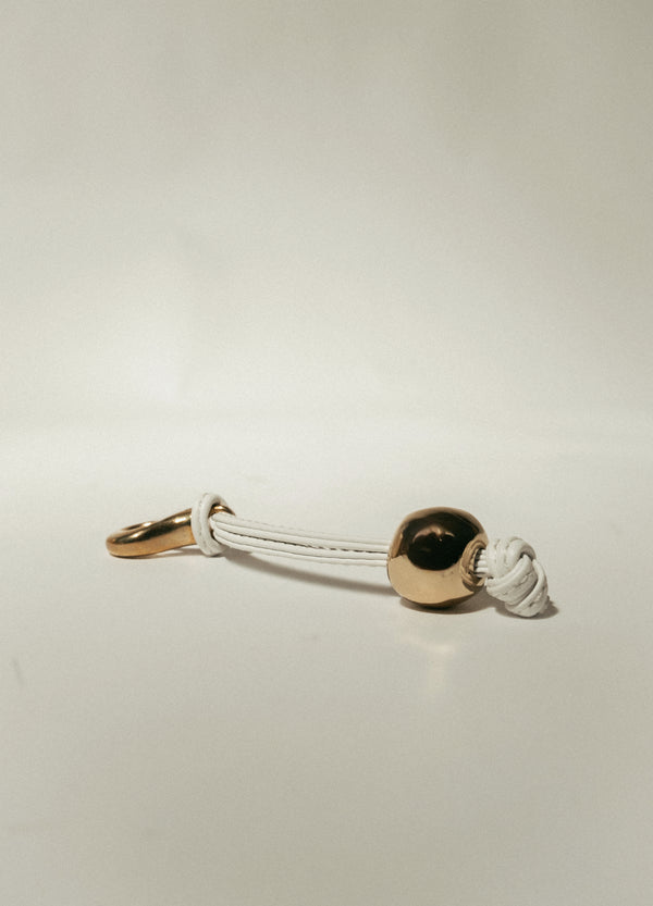 Flattered Kate Keyring Leather White