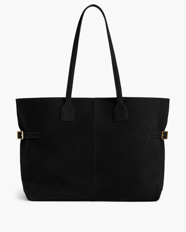flattered Lesley Tote Bag Suede Black