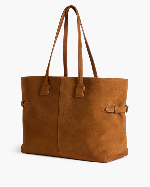 Flattered Lesley Tote Bag Suede Bourbon