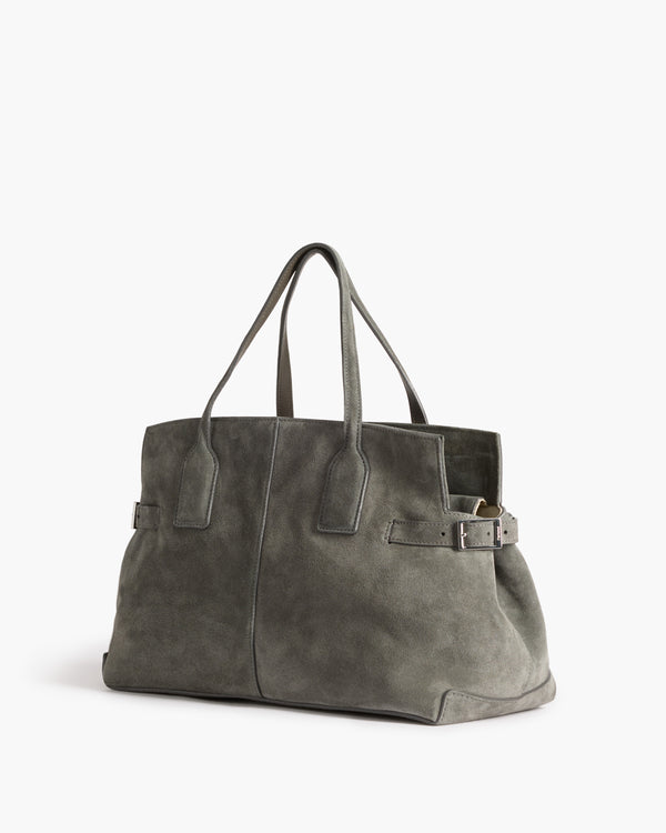 Flattered Lisa Bowler Bag Suede Stone Grey