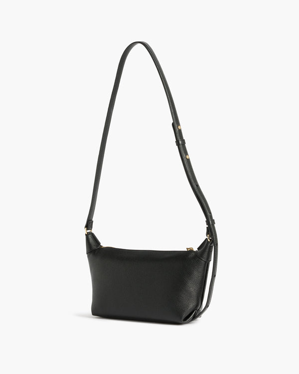 Flattered Ru Crossbody Bag Grained Leather Black