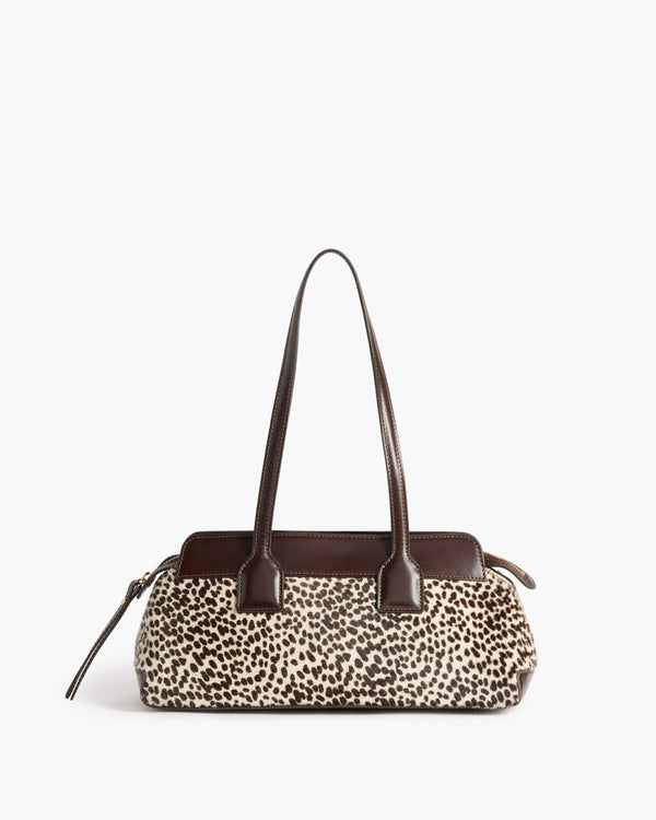 flattered Greta Shoulder bag Leather Hair Chocolate Dot