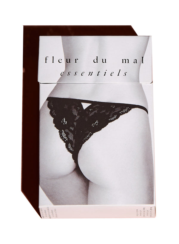 fleur du mal Charlotte Lace Seamless String Cheeky black